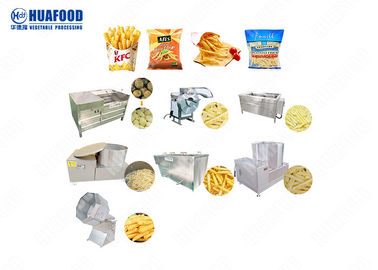Ss304 المواد تجهيز البطاطس المقلية خط تجهيز الأغذية 12 شهرا الضمان