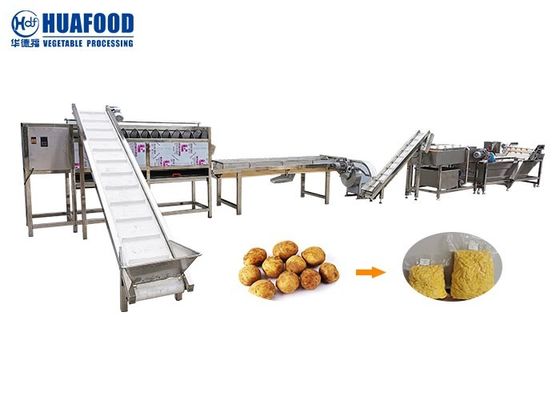 ماكينة تقشير وتقشير البطاطس 500KG / H الصناعية